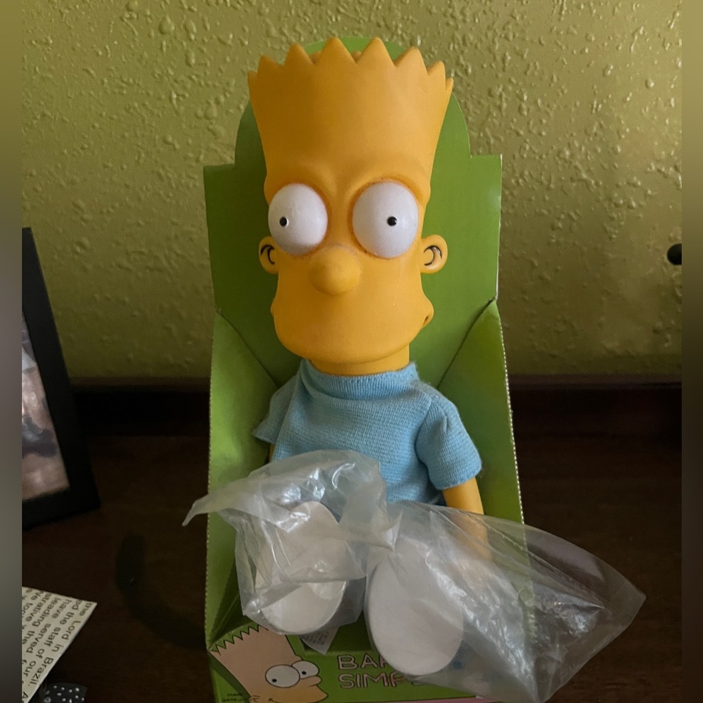 Bart Simpson Plush Toy - Yellow and Blue